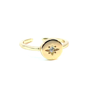 Anillo basico ajustable con destello RA01001