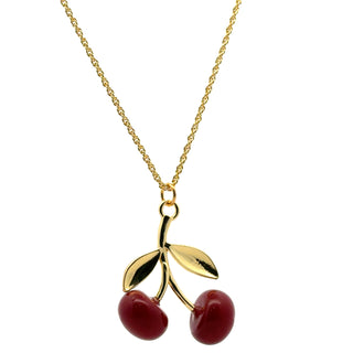 Collar con dije de cereza NK04003