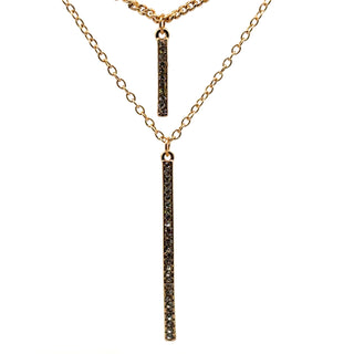 Collar largo con dije rectangular NK07001