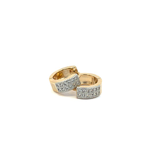 Huggie doble linea de zirconia ER08029