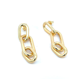 Arete largo tipo eslabón de cadena ER05022