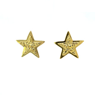 Arete doble estrella texturizado ER05030