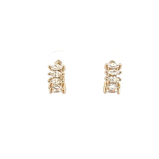 Huggie con zirconia de rombo ER03004