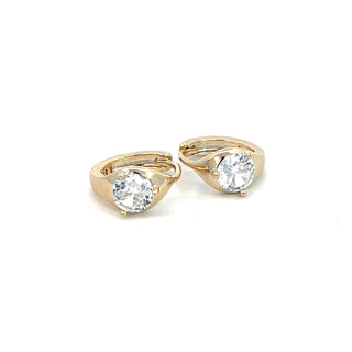 Huggie con zirconia circular al centro ER03015