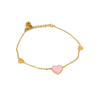 Pulsera acero con corazon SP08002