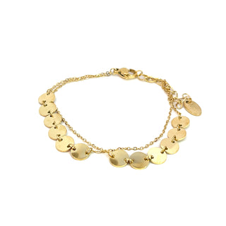 Pulsera doble con circulos SP12001