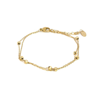 Pulsera delgada con bolitas diamantadas  SP16001