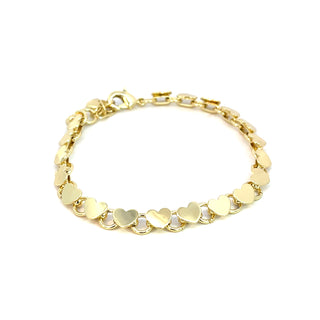 Pulsera con eslabones de corazones PL08001