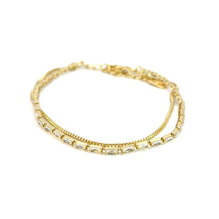 Pulsera delgada con cristales PL05003