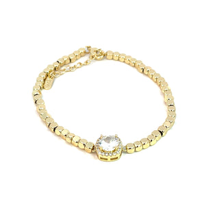 Pulsera diamantada con cristal en el centro PL06004