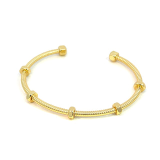 Pulsera tipo brazalete con forma de tuerca PL04009