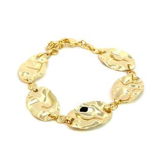 Pulsera de óvalos con textura PL07001