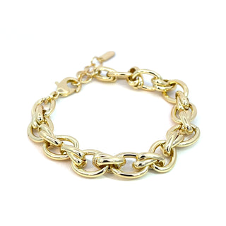 Pulsera dorada de eslabones delgados PL10005