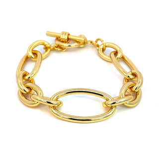Pulsera eslabones largos y circulares PL10007