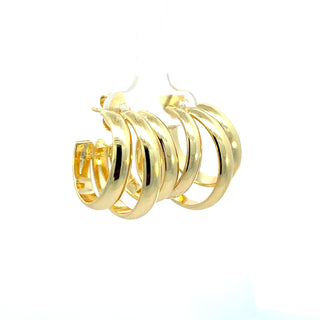 Arete estilo media arracada triple ER06009