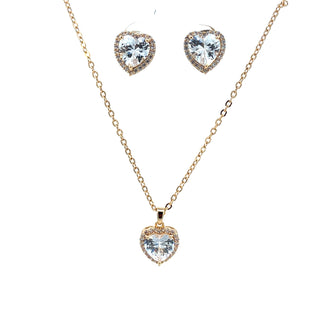 Set de corazones con piedra FT03015