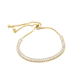 Pulsera estilo tipo tenis con cristales PL06010