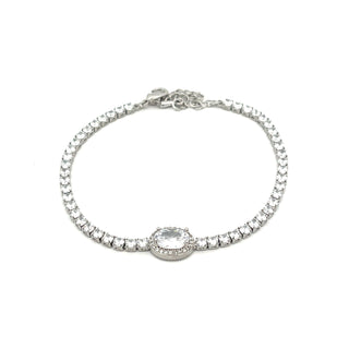 Pulsera tipo tenis con piedra en medio PL06012
