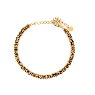 Pulsera de cadena dorada basica SP1008