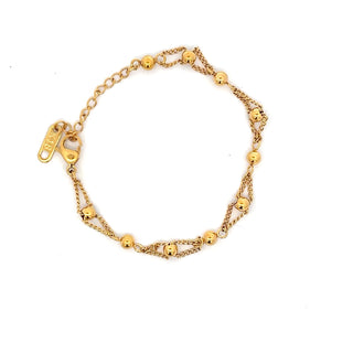 Pulsera doble con detalle de bolitas SP1206