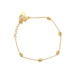 Pulsera dorada con tipo eslabones marineros SP1406