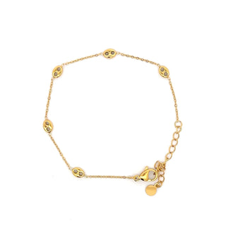 Pulsera dorada con tipo eslabones marineros SP1406