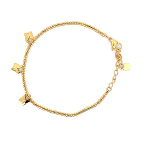 Pulsera fina con dijes colgastes de mariposa SP1409