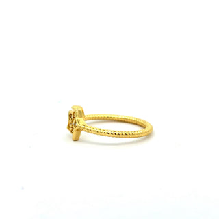 Anillo dorado con estrella y luna RA03022